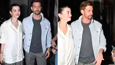 Hrithik Roshan holds girlfriend Saba Azad close at director Siddharth Anand’s wife’s birthday party